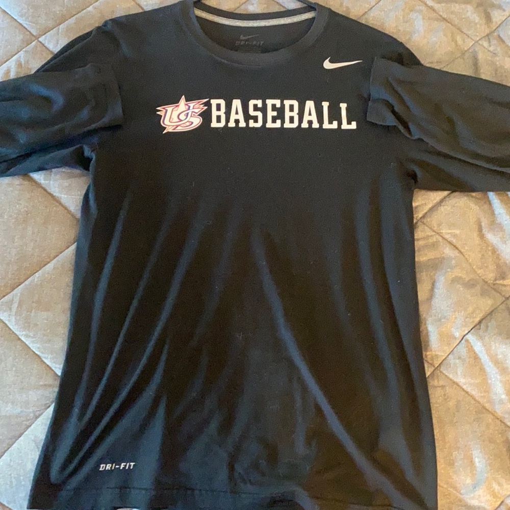 USA Baseball Nike Dri-Fit Long Sleeve T Medium